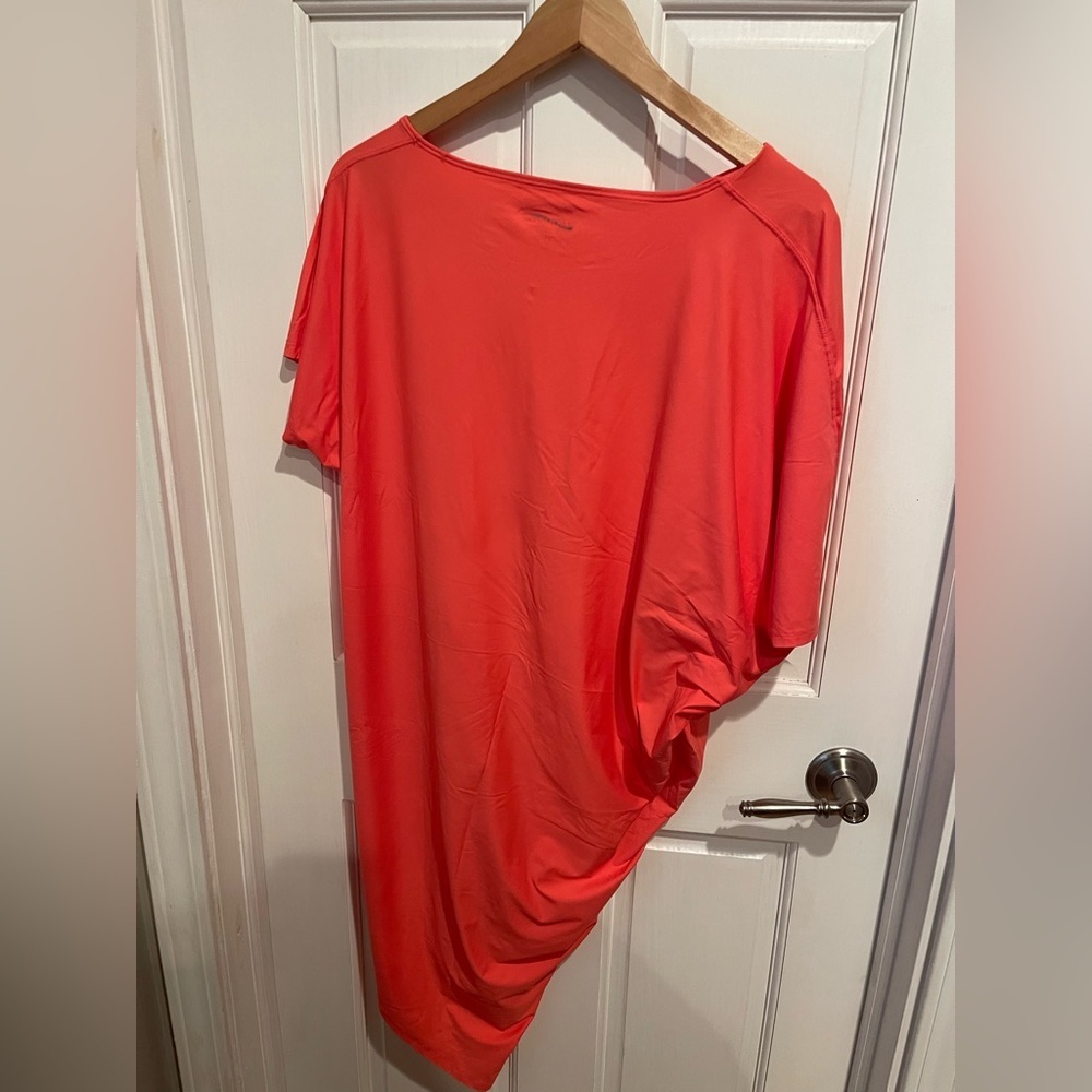 Athleta Bright Peachy Color Asymmetrical Sunlover Hilo UPF Dress XS - Picture 5 of 6